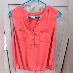 Coral color blouse size large